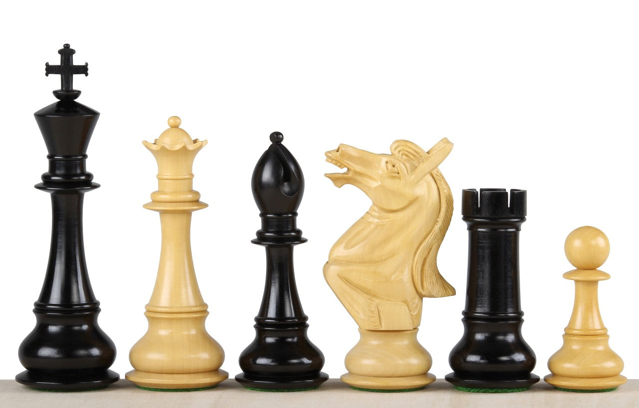 Pièces d'échecs NAPOLEON Ebony en bois d'ébène et de buis - Taille 6,00'' - Pièces d'échecs NAPOLEON Ebony en bois d'ébène et de buis - Taille 6,00''