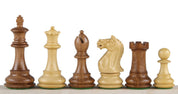 Pièces d'échecs Oxford en bois d'acacia et de buis - Taille 3,75''