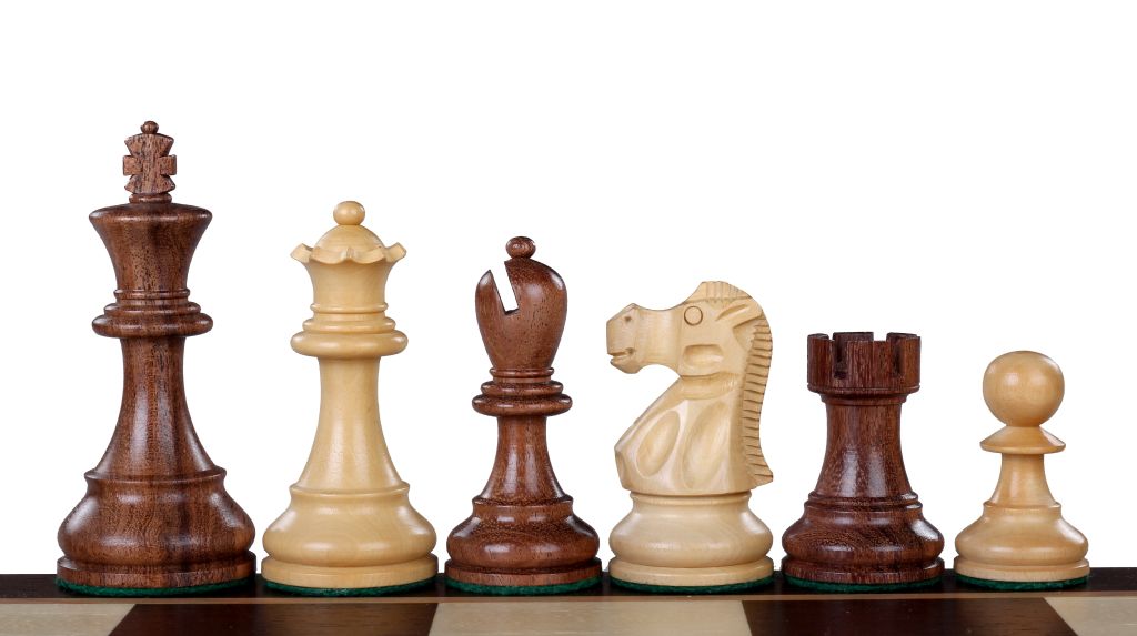 Pièces d'échecs Reykjavik en bois d'acacia et buis - Taille 4,00'' - Pièces d'échecs Reykjavik en bois d'acacia et buis - Taille 4,00''
