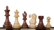 Pièces d'échecs Reykjavik en bois d'acacia et buis - Taille 4,00''