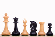 Pièces d'échecs Sultan en bois de buis teinté et naturel - Taille 4,00''