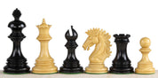 Pièces d'échecs Sunrise en bois d'ébène et de buis - Taille 4,25''