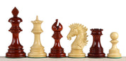Pièces d'échecs Sunrise en bois de padouk et de buis - Taille 3,75''