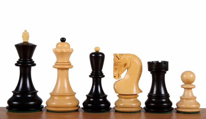 Pièces d'échecs Zagreb en bois de buis teinté et naturel - Taille 4,00'' - Pièces d'échecs Zagreb en bois de buis teinté et naturel - Taille 4,00''