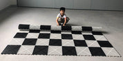 Échiquier Géant en plastique pour jeu d'échecs et dames de jardin et extérieur (Cases 30x30cm)