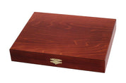Coffret Luxe de bois pour rangement des pieces d'echecs de taille 5 - teinté en acajou