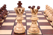 Jeu d'échecs AMBASSADEUR en bois de charme, de grande taille (54 x 54cm) - Ensemble Complet