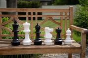 Pièces d'échecs géantes Jardin et extérieur  (roi 30 cm) -  pièces d'échecs en plastique
