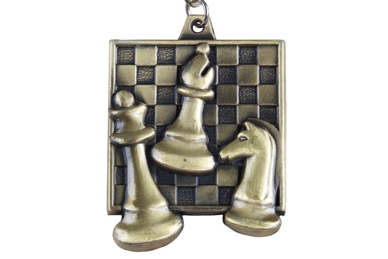Médaille Echecs carrée de 43x48mm  - Médaille d'or - Médaille Echecs carrée de 43x48mm  - Médaille d'or