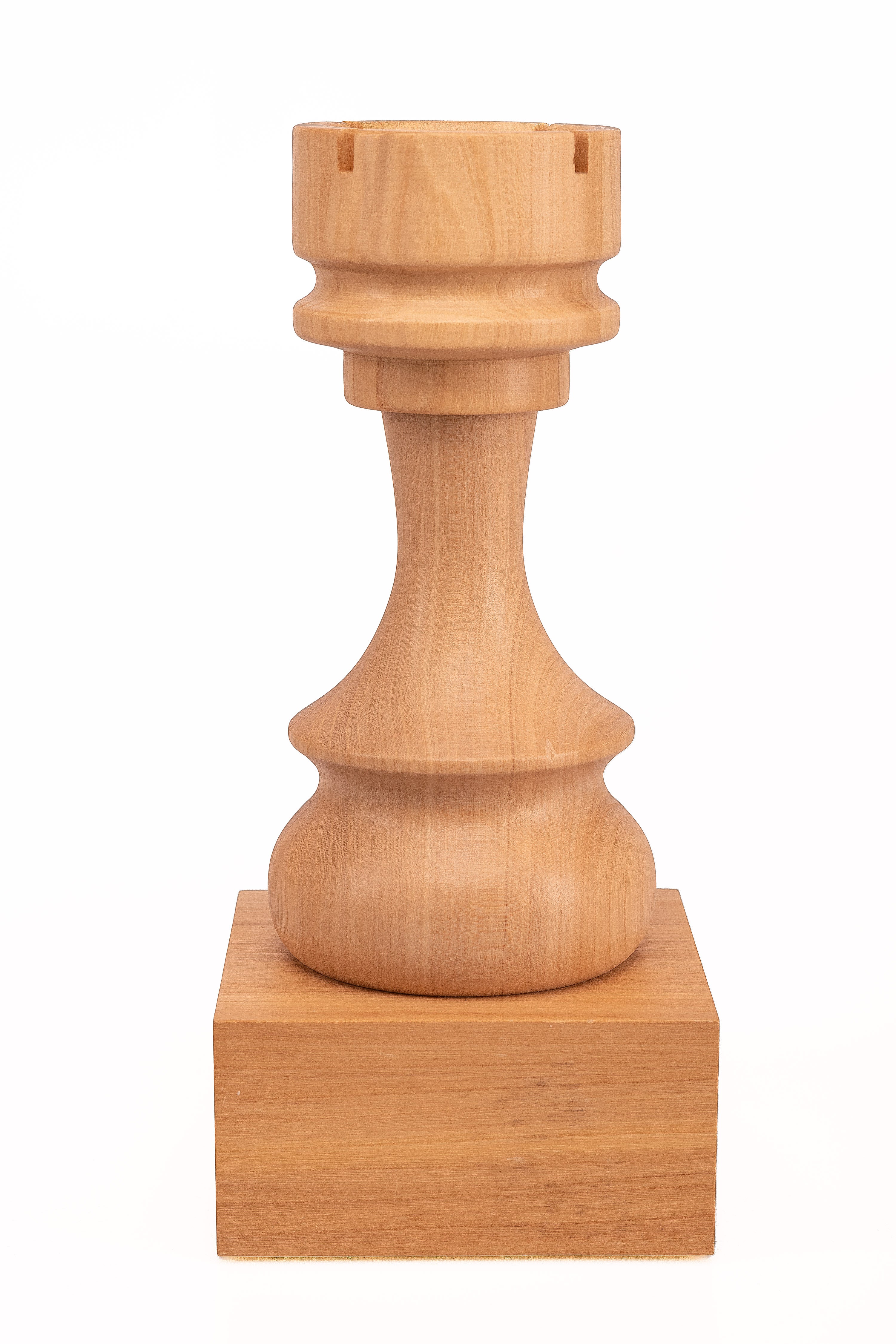 Trophée d'échecs - Tour blanche en bois 27cm - Trophée d'échecs - Tour blanche en bois 27cm