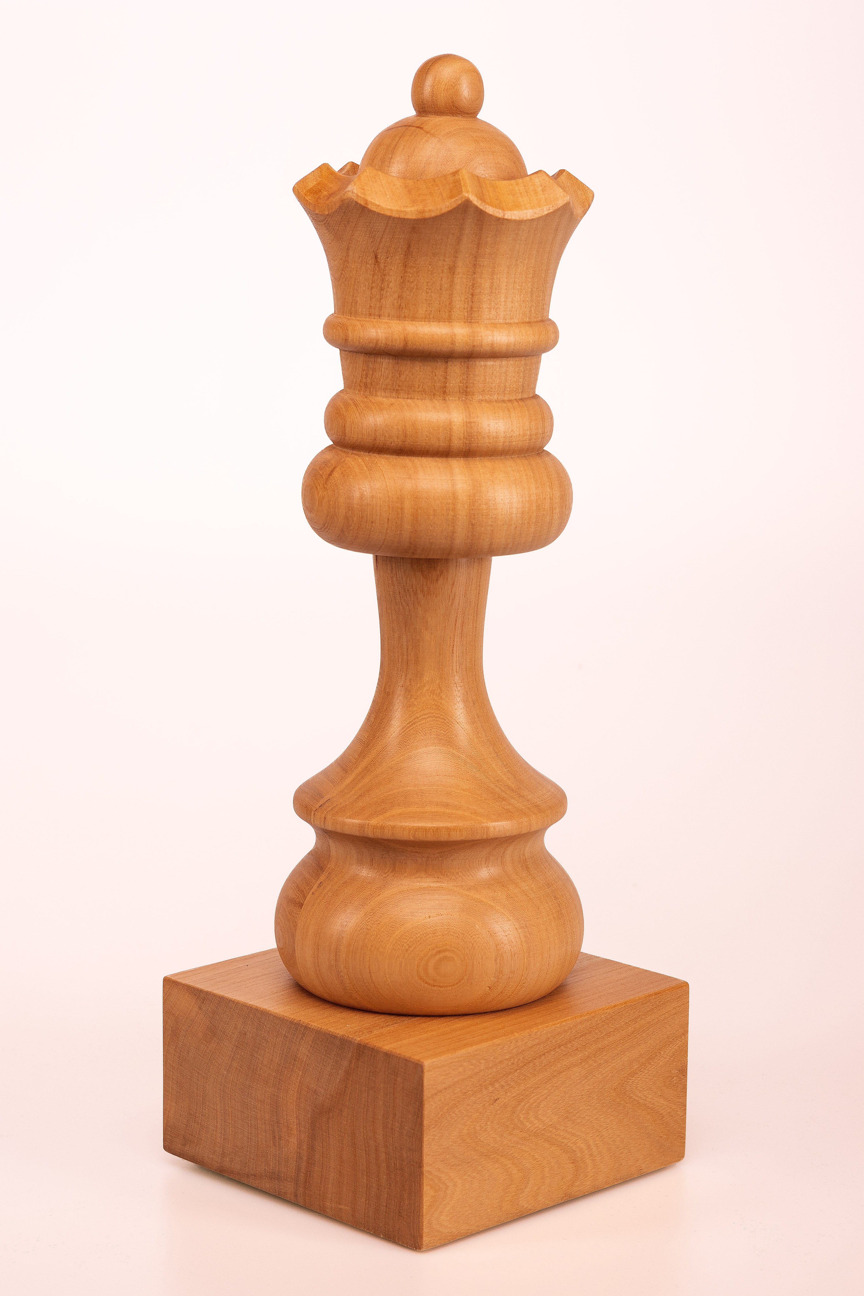 Trophée d'échecs - Dame blanche en bois 35cm - Trophée d'échecs - Dame blanche en bois 35cm