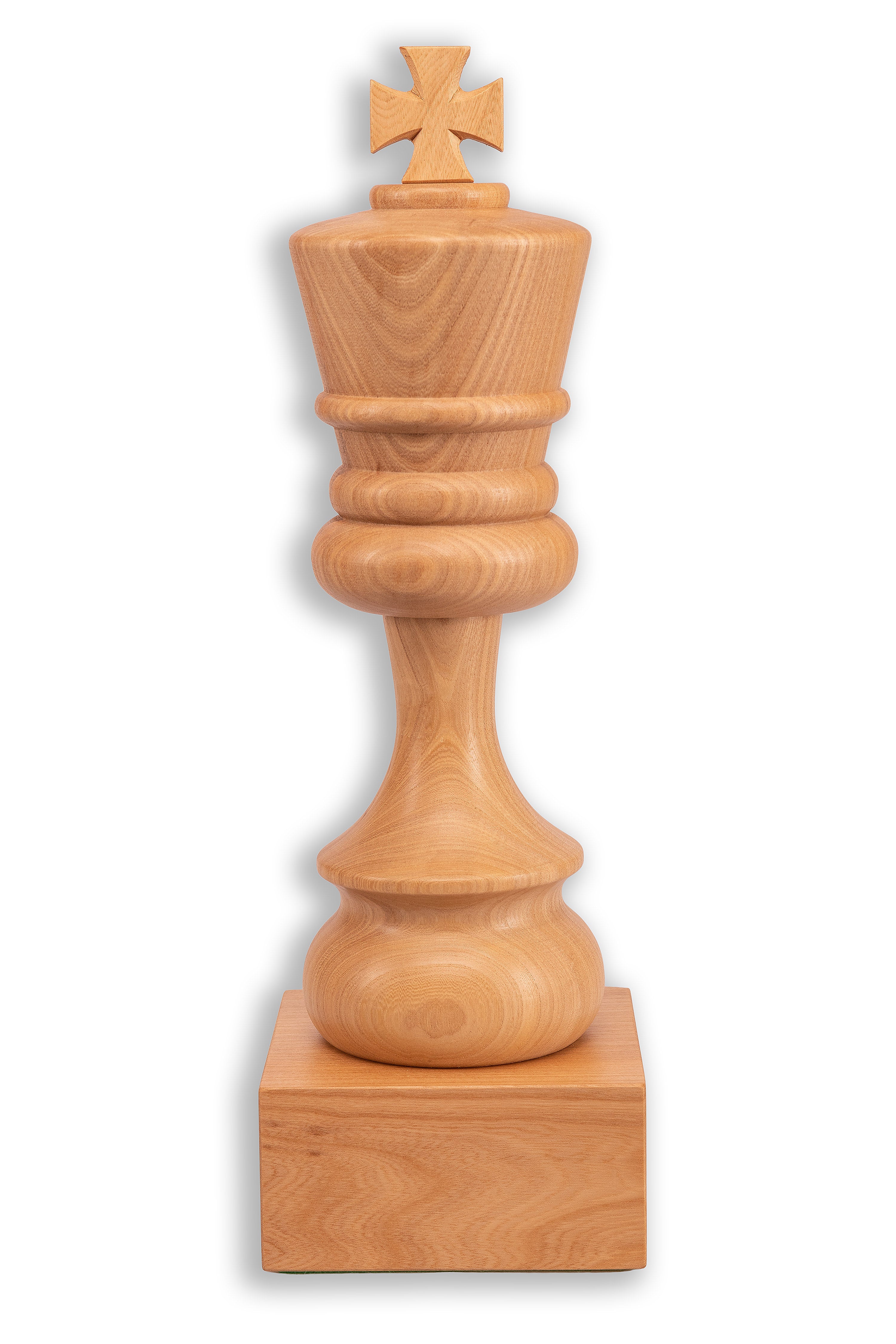 Trophée d'échecs - Roi blanc en bois 37cm - Trophée d'échecs - Roi blanc en bois 37cm