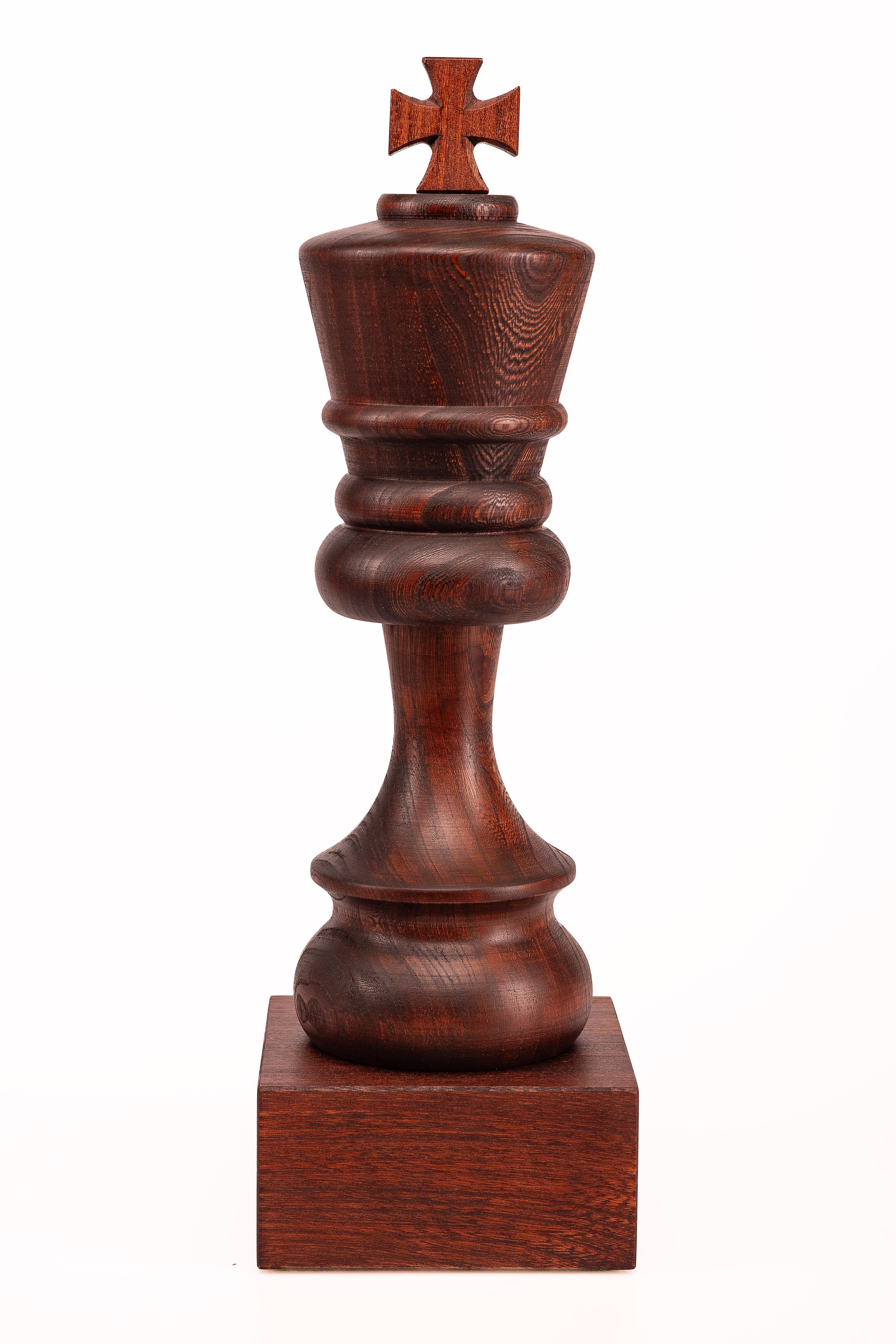 Trophée d'échecs - Roi noir en bois 37cm - Trophée d'échecs - Roi noir en bois 37cm