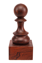 Trophée d'échecs - Pion noir en bois 25cm