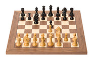 Échiquier électronique DGT USB en marqueterie de bois de wengé et d'érable + Pièces d'échecs électroniques DGT FIDE Weighted