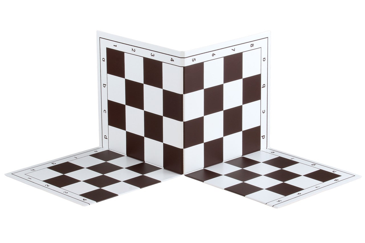 Échiquier plastique pliant en 4, marron/blanc - échiquier de tournoi de taille 6 - Échiquier plastique pliant en 4, marron/blanc - échiquier de tournoi de taille 6