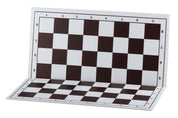Échiquier plastique pliant en 2, marron et blanc - échiquier de tournoi de 36x36cm