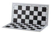 Échiquier plastique pliant en 2, noir et blanc - échiquier de tournoi de 36x36cm