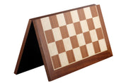 Echiquier pliant en marqueterie de bois d'acajou et sycomore - plateau pliant de Taille 5 sans coordonnées