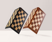 Echiquier pliant en marqueterie de bois d'acajou et sycomore - plateau pliant de Taille 6 sans coordonnées