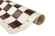 Échiquier roulable vinyle Marron - échiquier de tournoi aux cases de 60x60mm