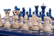 AMBASSADOR Blue Échecs New Line (55x55cm) couleur bleu - l'Ensemble complet