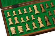 Jeu d'échecs de tournoi avec les pièces French Acacia de taille 6 (54x54cm) - L'ensemble complet