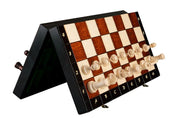 Jeu d'échecs MAGNETIQUE en bois de charme, pliant, de grande taille (35 x 35cm) - Ensemble Complet
