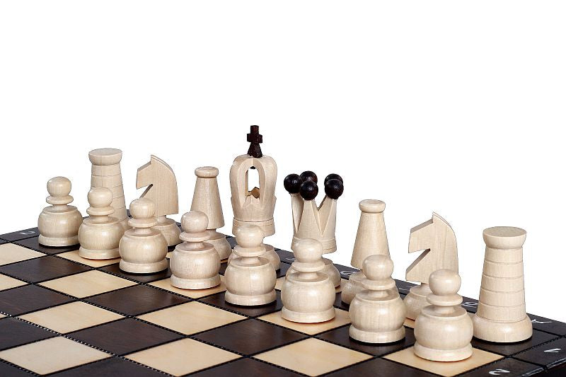 Jeu d'Echecs ROYAL MAXI en bois de charme et de hêtre, de taille moyenne (31 x 31cm) - Ensemble Complet (jeu de notre nouvelle gamme) - Jeu d'Echecs ROYAL MAXI en bois de charme et de hêtre, de taille moyenne (31 x 31cm) - Ensemble Complet (jeu de notre nouvelle gamme)