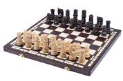 Jeu d'Echecs GIEWONT en bois de tilleul, de taille moyenne (57 x 57cm) - Ensemble Complet