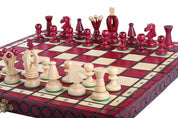 Jeu d'Echecs ROYAL Cherry en bois de charme, de taille moyenne (34 x 34cm) - Ensemble Complet