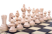 Jeu d'échecs OLYMPIQUE en bois de charme, de petite taille (30 x 30m) - Ensemble Complet