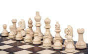 Jeu d'Echecs SCOLAIRE en bois de charme, de petite taille  (27,5 x 27,5cm) - Ensemble Complet