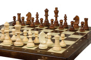 Jeu d'échecs d'entraînement pliant en bois , de grande taille (42 x 42cm) - Ensemble Complet