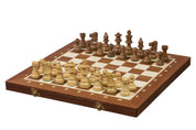 Jeu d'échecs de tournoi avec les pièces French en bois d'acacia de taille 4 (40x40cm) - L'ensemble complet