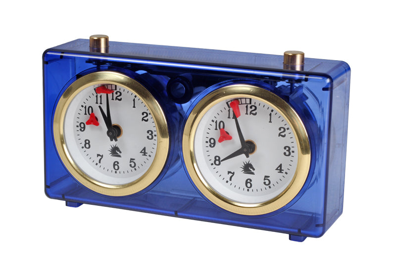 Pendule BHB de tournoi, boîtier en plastique bleu transparent, de petite taille - Pendule traditionnelle mécanique - Pendule BHB de tournoi, boîtier en plastique bleu transparent, de petite taille - Pendule traditionnelle mécanique