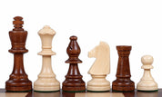 Jeu d'échecs de tournoi de Taille 5 - échiquier acajou/sycomore avec coordonnées+ figurines Sunrise Staunton